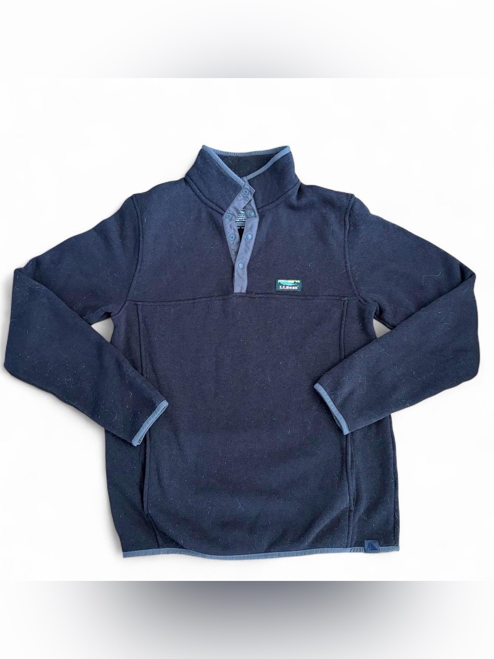 L.L.Bean Men's Black/Gray Fleece Pullover Sz M Tall